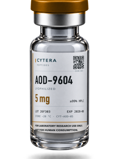 AOD 9604 Peptide vial — Cytera Peptides, ≥99% purity, COA verified