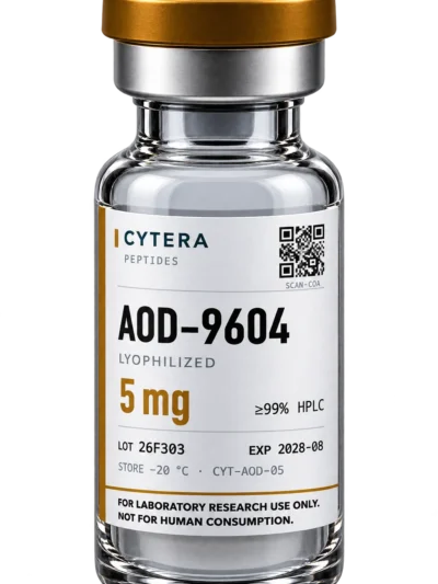 AOD 9604 Peptide vial - Cytera Peptides, lot-numbered research peptide
