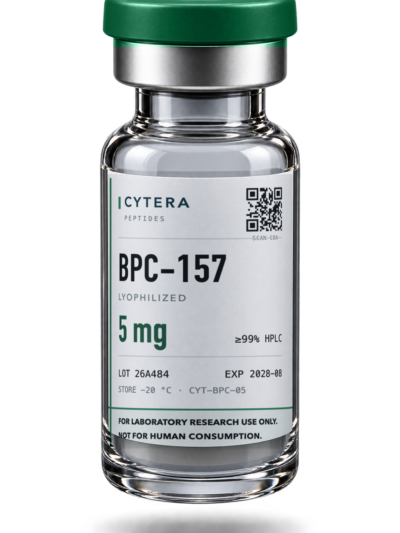 BPC 157 Peptide vial — Cytera Peptides, ≥99% purity, COA verified — 5 mg