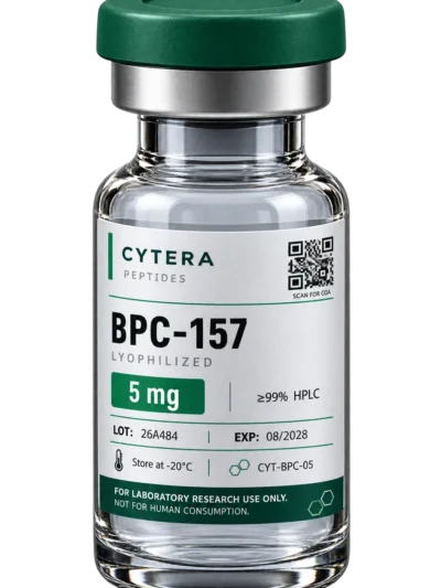 BPC 157 Peptide vial - Cytera Peptides, lot-numbered research peptide - 