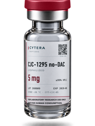 CJC-1295 vial — Cytera Peptides, ≥99% purity, COA verified
