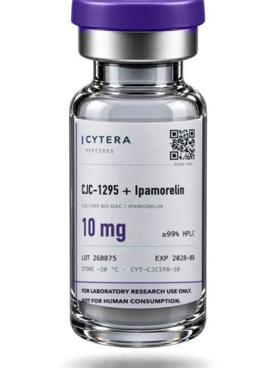 CJC 1295 Ipamorelin vial — Cytera Peptides, ≥99% purity, COA verified