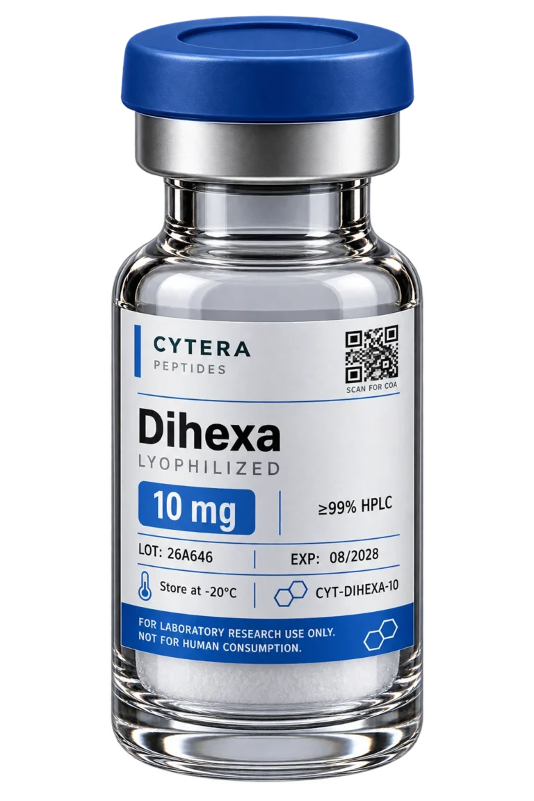Dihexa vial - Cytera Peptides, lot-numbered research peptide