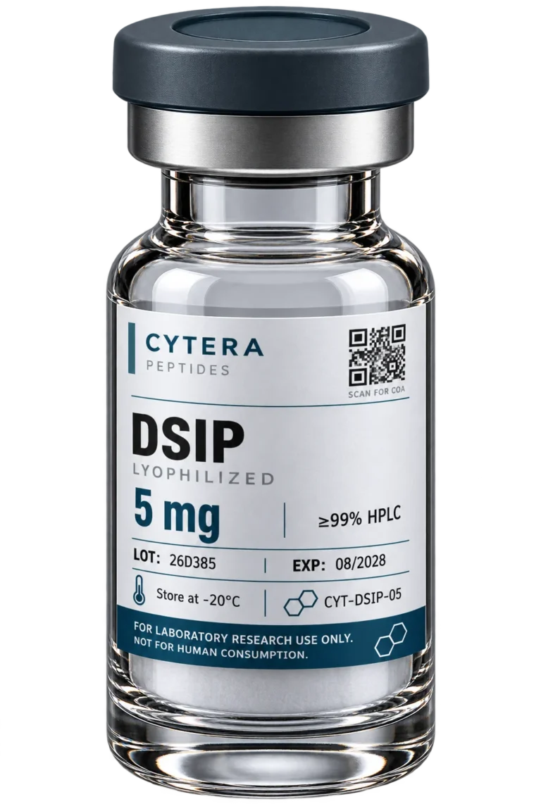 DSIP Peptide vial - Cytera Peptides, lot-numbered research peptide