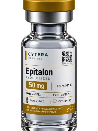 Epitalon Peptide vial - Cytera Peptides, lot-numbered research peptide
