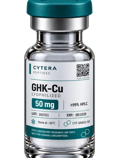 GHK Cu Peptide vial - Cytera Peptides, lot-numbered research peptide - 