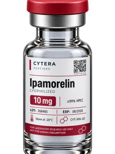 Ipamorelin Peptide vial - Cytera Peptides, lot-numbered research peptide