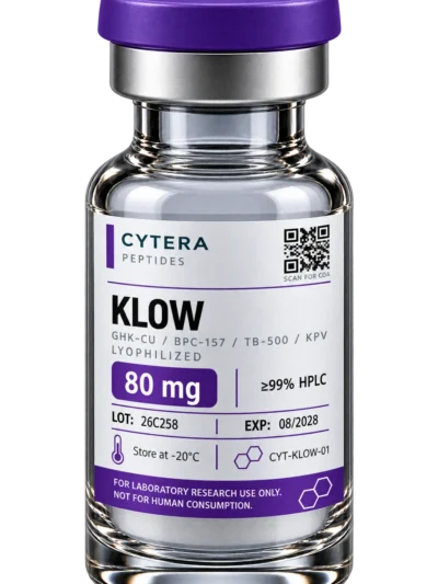 KLOW Peptide vial - Cytera Peptides, lot-numbered research peptide