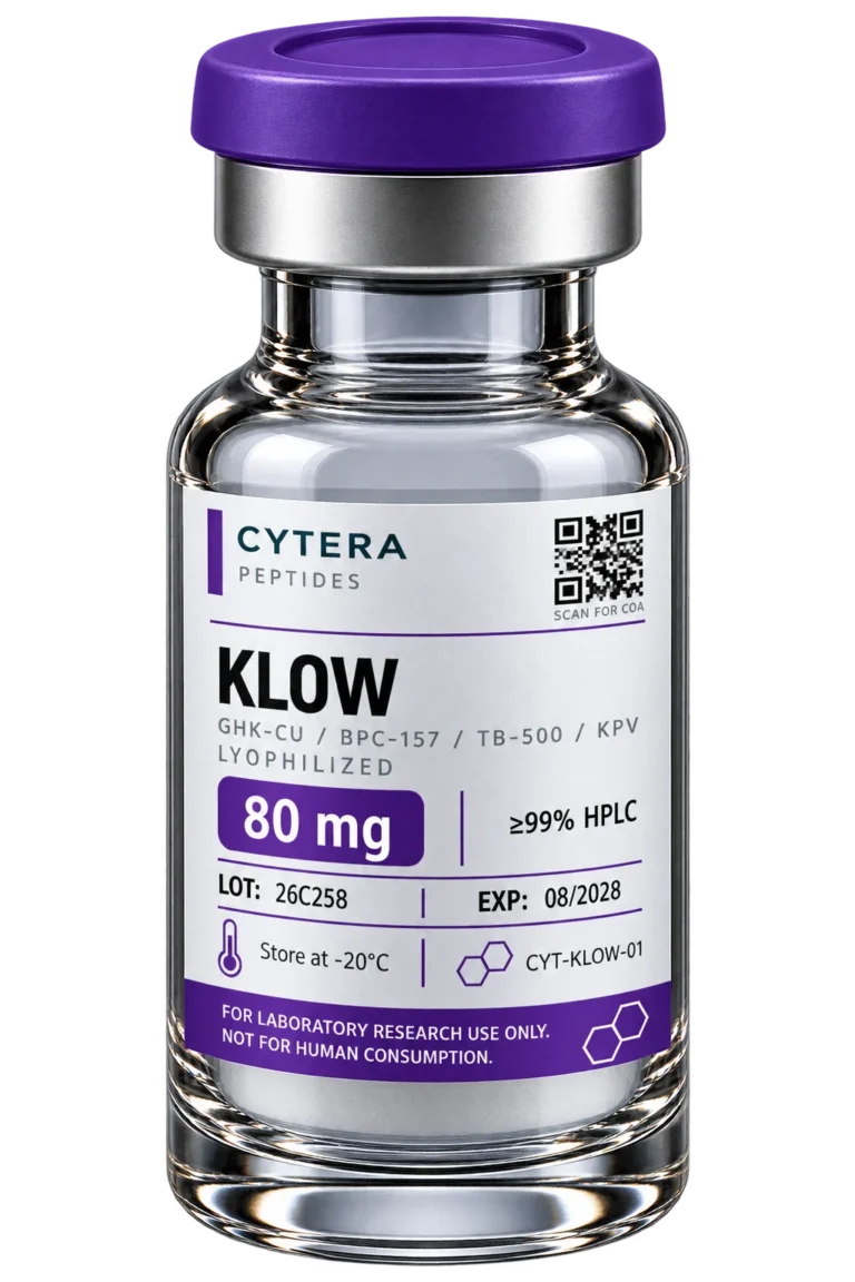 KLOW Peptide vial - Cytera Peptides, lot-numbered research peptide