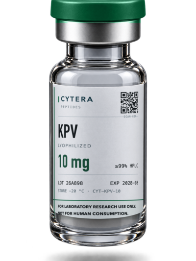KPV Peptide vial — Cytera Peptides, ≥99% purity, COA verified