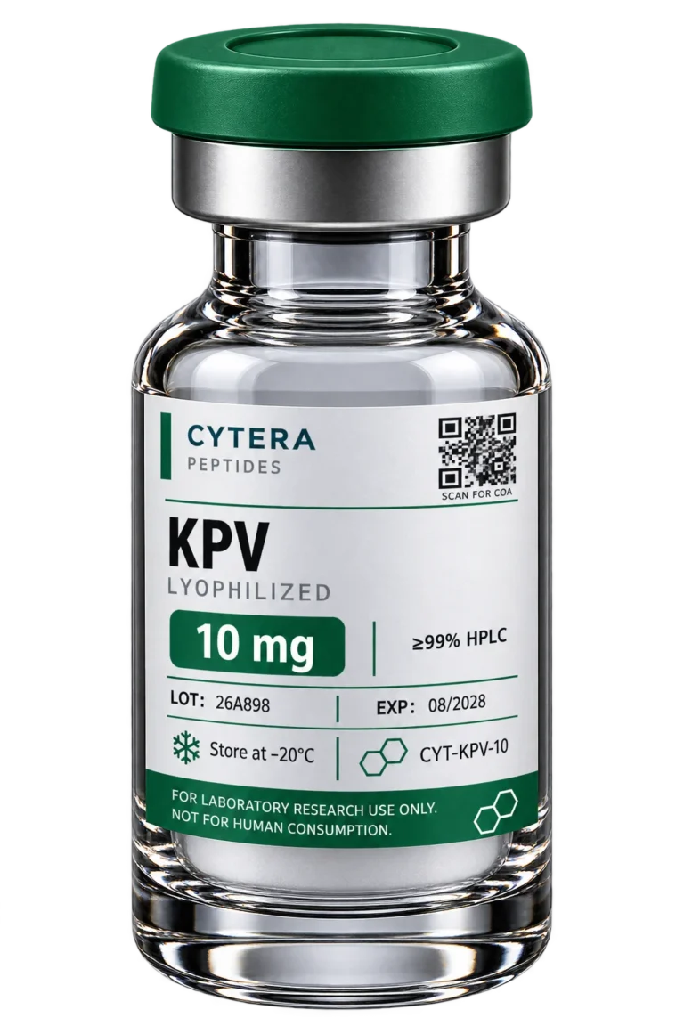 KPV Peptide vial - Cytera Peptides, lot-numbered research peptide