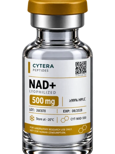 NAD+ Peptide vial - Cytera Peptides, lot-numbered research peptide