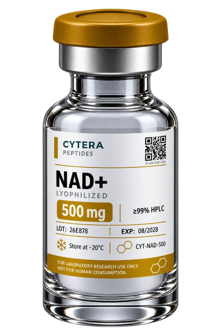 NAD+ Peptide vial - Cytera Peptides, lot-numbered research peptide