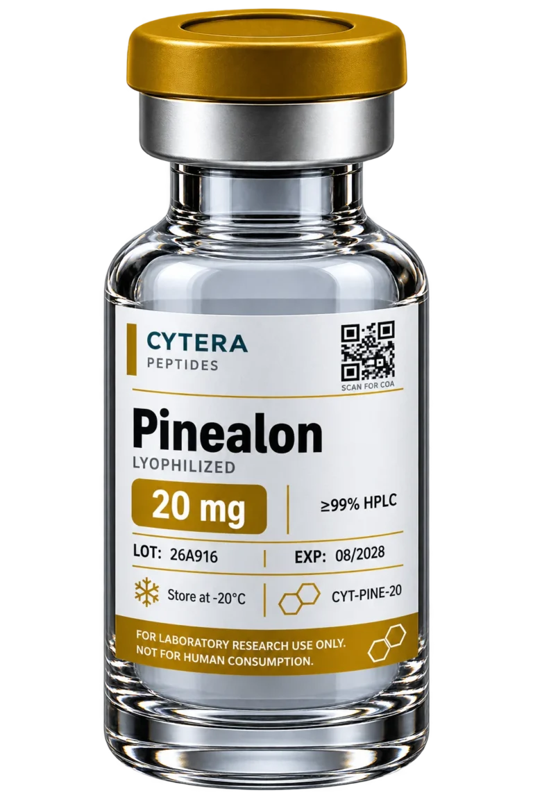 Pinealon vial - Cytera Peptides, lot-numbered research peptide