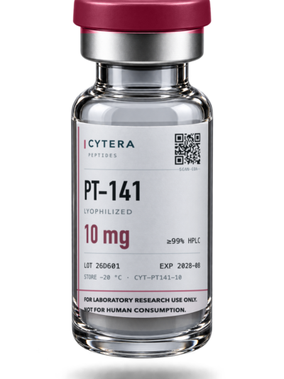 PT-141 vial — Cytera Peptides, ≥99% purity, COA verified