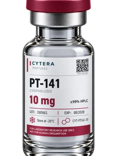 PT-141 vial - Cytera Peptides, lot-numbered research peptide