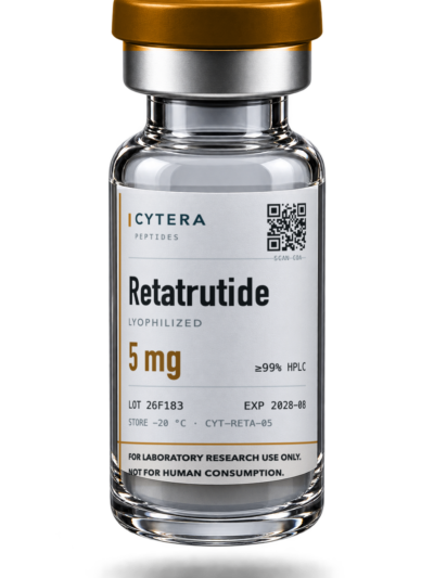 Retatrutide for Sale vial — Cytera Peptides, ≥99% purity, COA verified — 5 mg