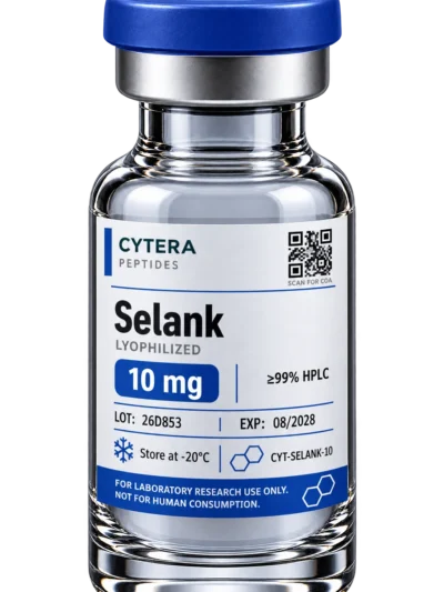 Selank vial - Cytera Peptides, lot-numbered research peptide