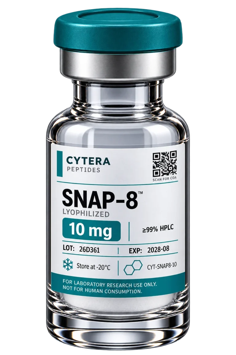 SNAP-8 vial - Cytera Peptides, lot-numbered research peptide