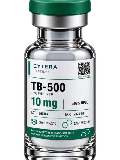 TB 500 vial - Cytera Peptides, lot-numbered research peptide