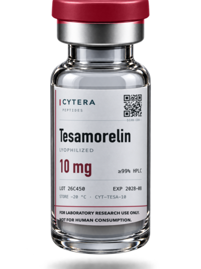 Tesamorelin Peptide vial — Cytera Peptides, ≥99% purity, COA verified